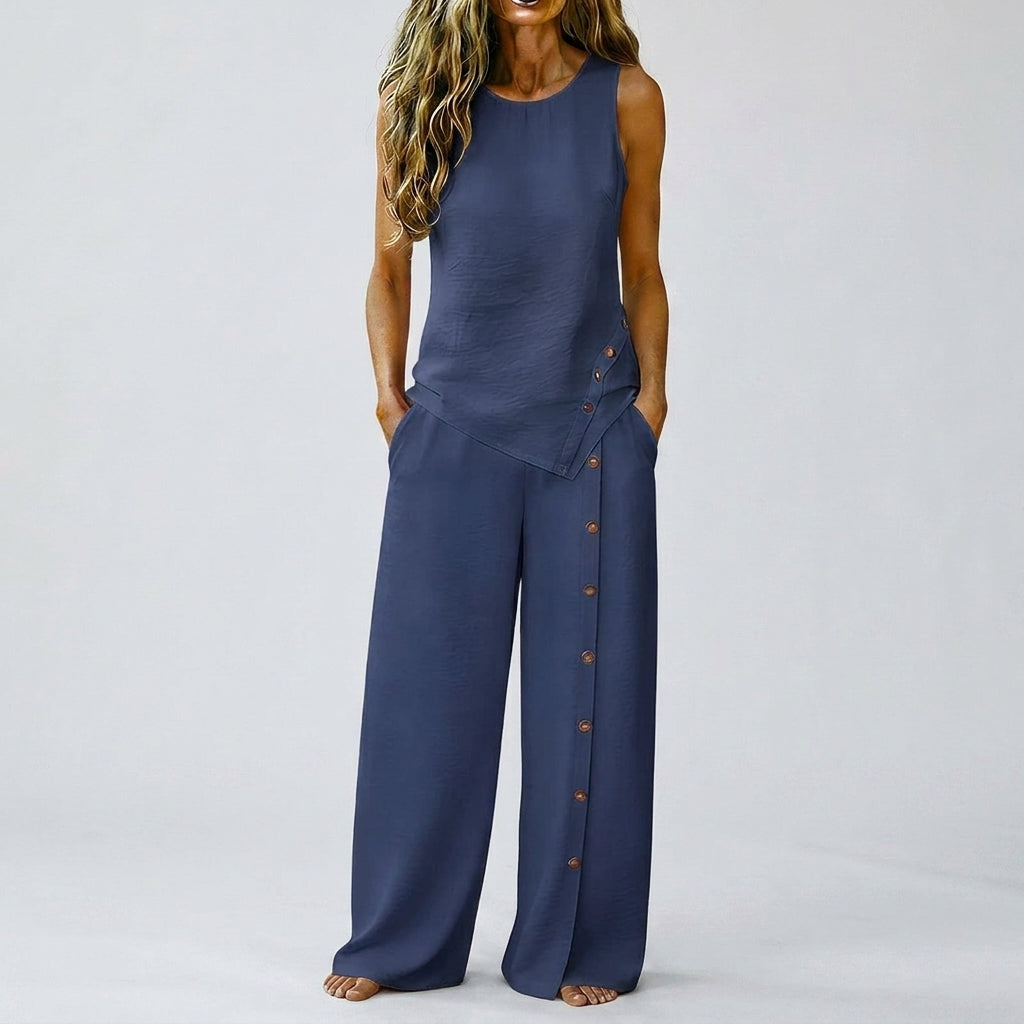 Claudia - Sleeveless Top and Wide-Leg Pants Set