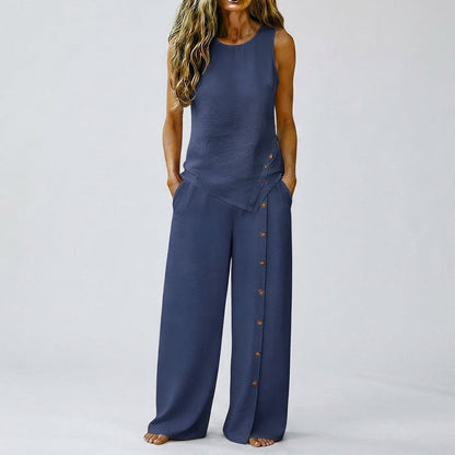 Claudia - Sleeveless Top and Wide-Leg Pants Set