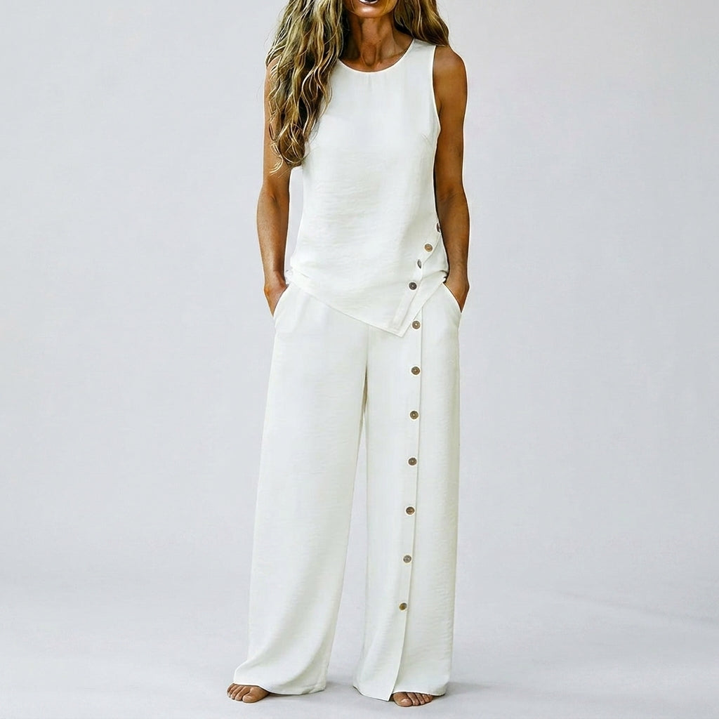 Claudia - Sleeveless Top and Wide-Leg Pants Set