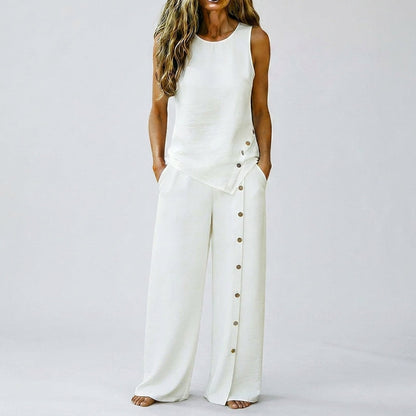 Claudia - Sleeveless Top and Wide-Leg Pants Set
