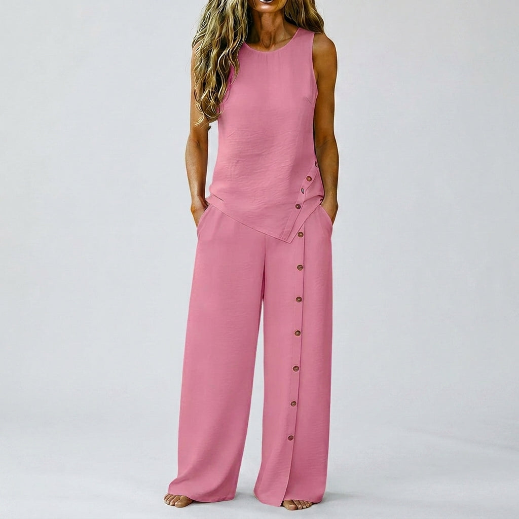 Claudia - Sleeveless Top and Wide-Leg Pants Set