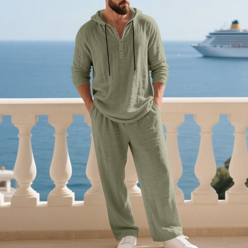 Adrián - Conjunto de sudadera con capucha y pantalón holgado