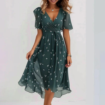 Fiona - Vestido midi especial de manga corta