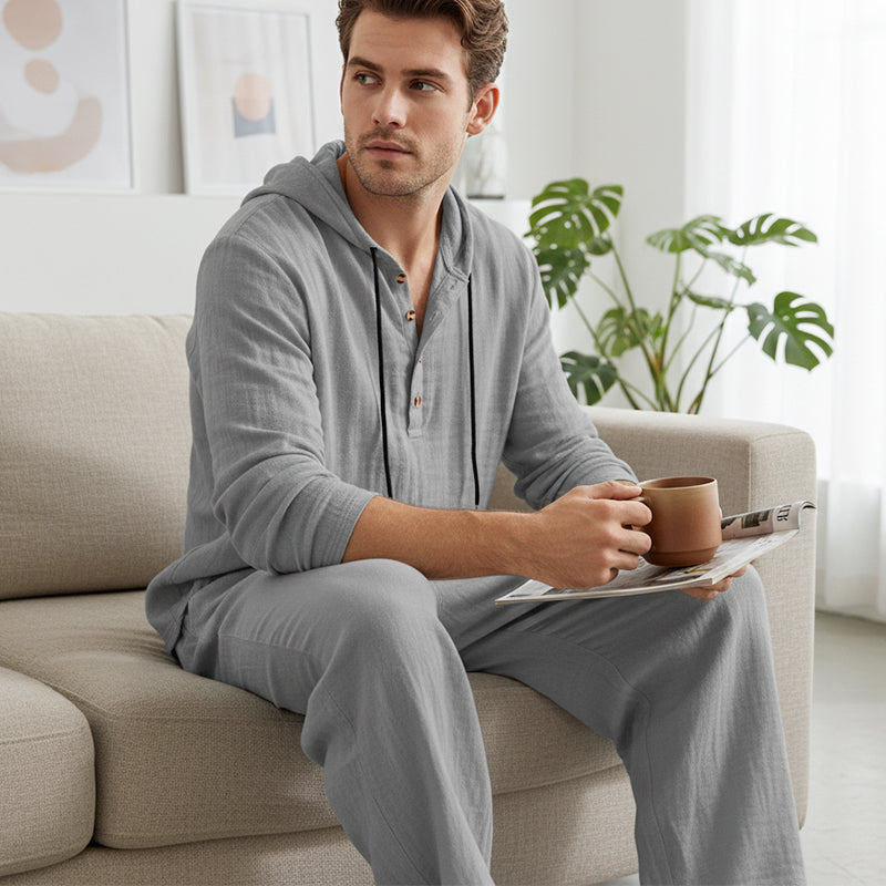Adrián - Conjunto de sudadera con capucha y pantalón holgado