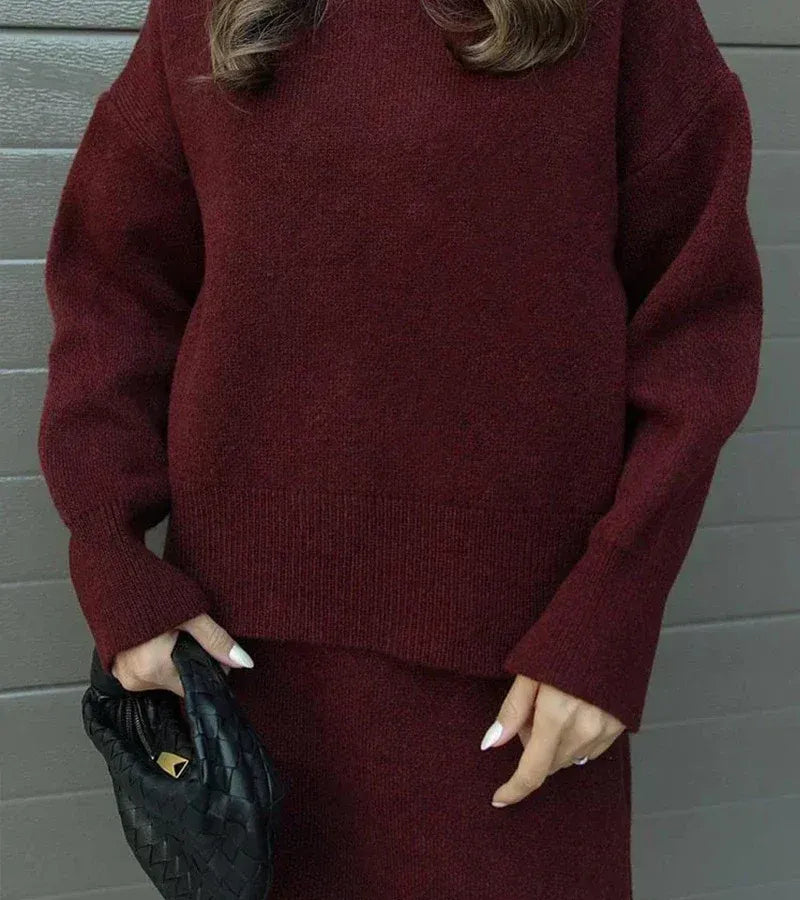 Vera - Conjunto de punto oversize con minifalda
