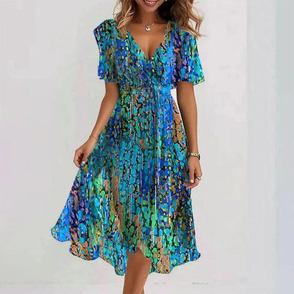 Fiona - Vestido midi especial de manga corta