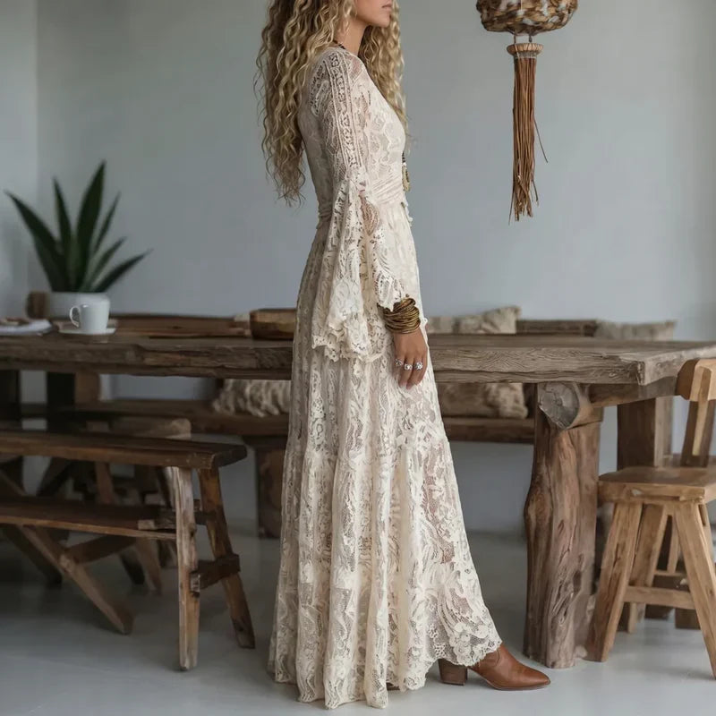 Luisa - Vestido largo vintage con silueta de sirena