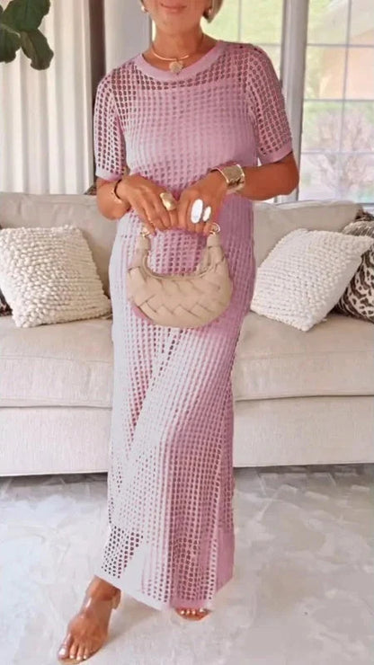 Belén - Vestido maxi calado largo + vestido interior de regalo