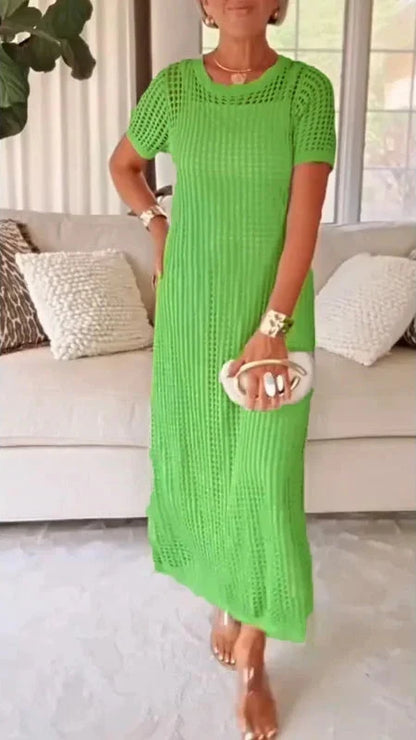 Belén - Vestido maxi calado largo + vestido interior de regalo