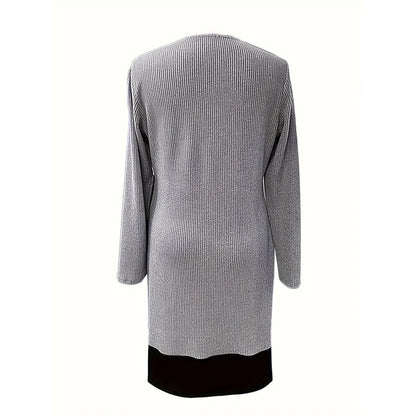 Clara - Vestido de corte A con efecto de dos piezas