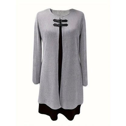 Clara - Vestido de corte A con efecto de dos piezas