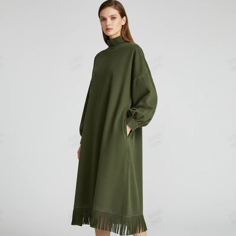 Teresa – Vestido fluido de ante sintético