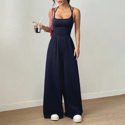 Alma - Casual Spaghetti Strap Jumpsuit
