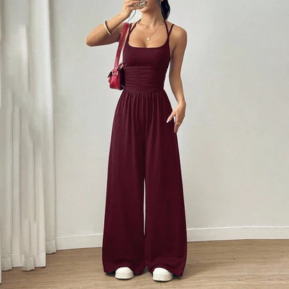 Alma - Casual Spaghetti Strap Jumpsuit
