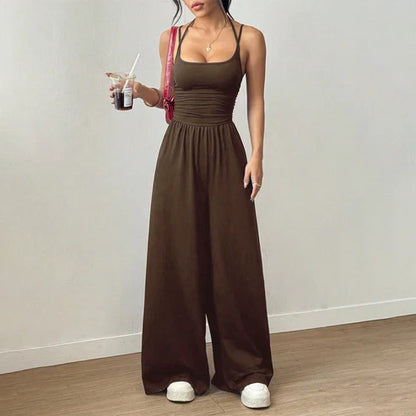 Alma - Casual Spaghetti Strap Jumpsuit