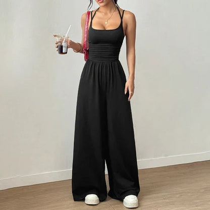 Alma - Casual Spaghetti Strap Jumpsuit
