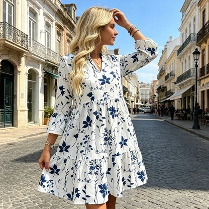 Soraya - V-neck printed dress