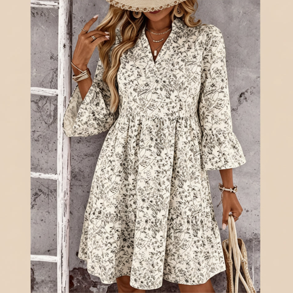 Soraya - V-neck printed dress