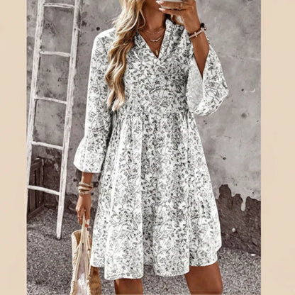 Soraya - V-neck printed dress