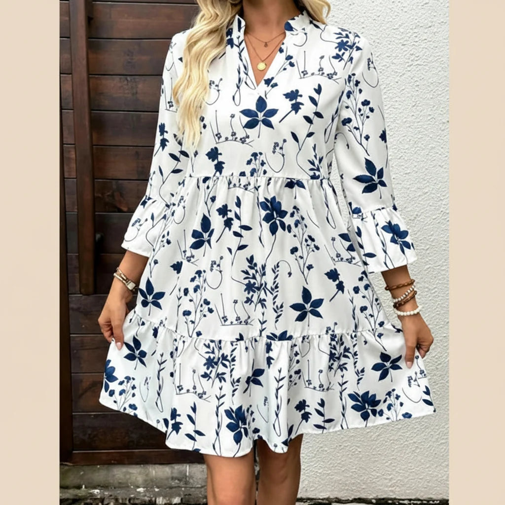 Soraya - V-neck printed dress