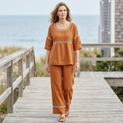 Marisa - Casual set with openwork details