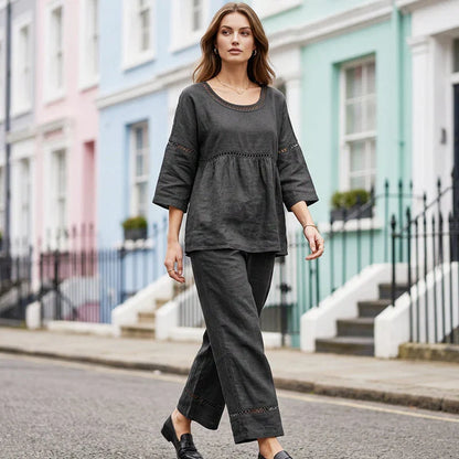 Marisa - Casual set with openwork details