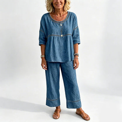 Marisa - Casual set with openwork details