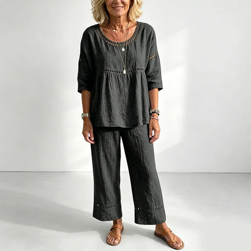 Marisa - Casual set with openwork details